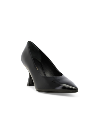 Décolleté donna in laminato nero d5176q