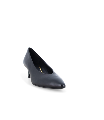 Décolleté donna in pelle nero d5201q