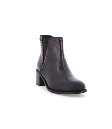 Stivaletto donna in pelle marrone k36070