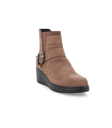 Stiefelette bequem Damen aus weich Wildleder Beige k53019q