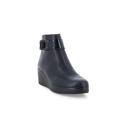 Stiefelette bequem Damen aus weich Leder Schwarz k53020q