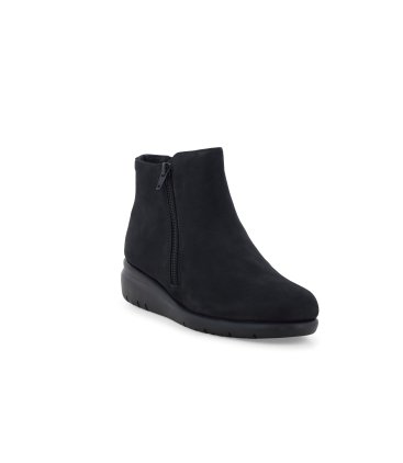 Stivaletto comodo donna in morbido camoscio nero k55245