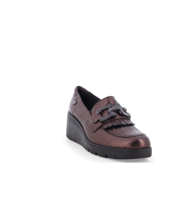 Mocassino comodo donna in morbida pelle bronzo k55302