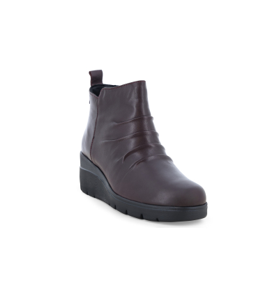 Stiefelette bequem Damen aus weich Leder Bordeaux k55305