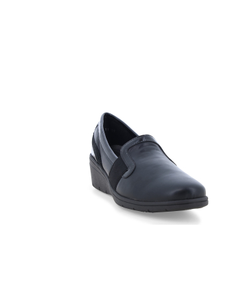 Mocassino donna in pelle e vernice nero k91002q