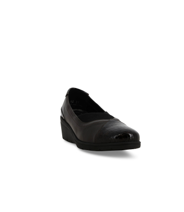 Pumps Damen bequem aus Lackleder und Leder Braun k91616q