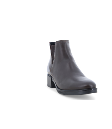 Stivaletto donna in morbida pelle marrone k91863q