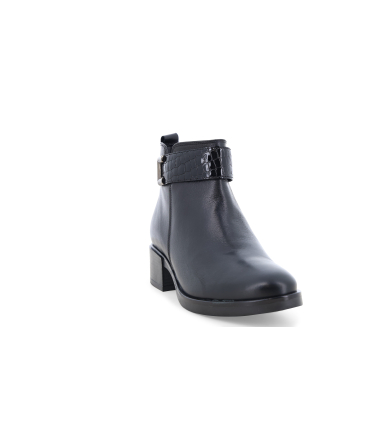 Stivaletto donna in camoscio marrone con fibbia k91865q