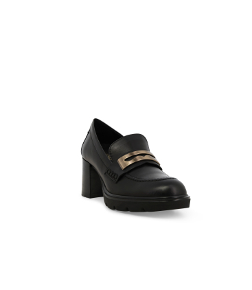 Mocassino donna in pelle nero l5264q