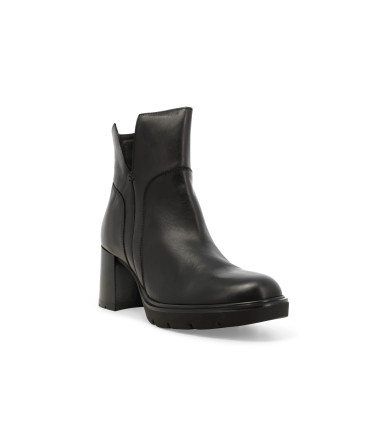 Stivaletto donna in pelle nero l5344q