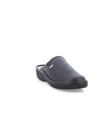 Pantofola donna in ecopelle blu pd406q