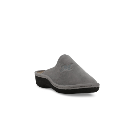 Pantofola donna in tessuto grigio pd407q