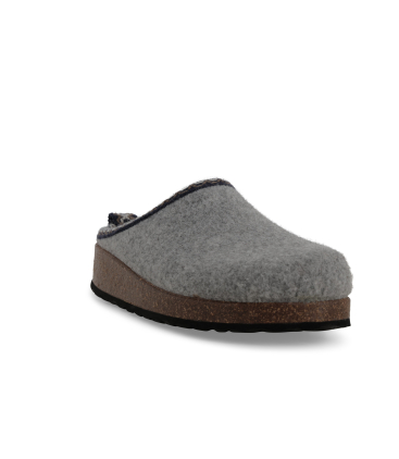 Pantofola donna in tessuto riciclato grigio pd836q