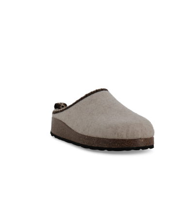 Pantofola donna in tessuto riciclato beige pd836q