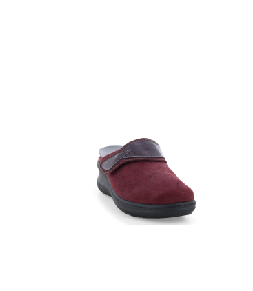 Pantofola donna con plantare estraibile in camoscio bordo pd909q