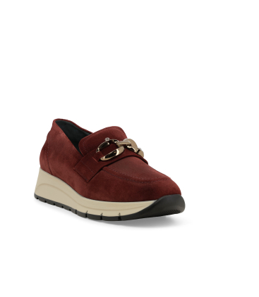 Mocassini donna in camoscio rosso kenia r25089q