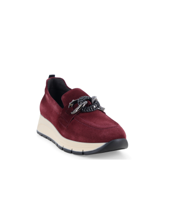 Mocassino donna comodo in camoscio bordo r25102
