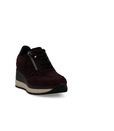Sneakers donna comode in camoscio bordo r25563q