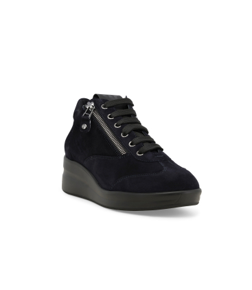 Sneakers donna in camoscio blu navy r25625q