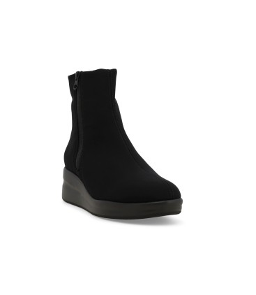 Stivaletti Damen aus Textil bequem Schwarz r25628q