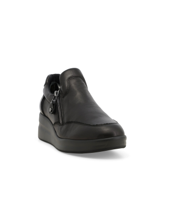 Sneakers donna in pelle nero r25634q