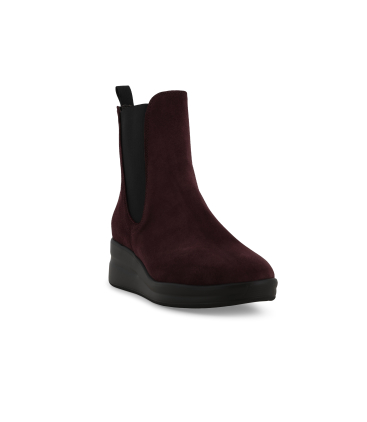 Stivaletto donna in pelle comodo con elastico nero r25651q