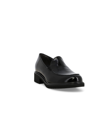 Mocassino donna in morbida vernice blu navy r35511q