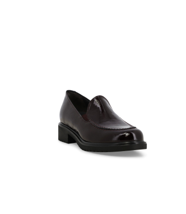 Mocassino donna in morbida vernice bordeaux r35511q