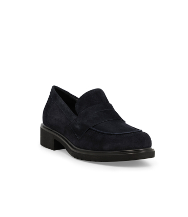 Mocassino donna in camoscio morbidissimi blu navy r35512q