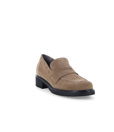 Mokassin Damen aus Leder morbidissimi aus Wildleder Beige hell r35512q