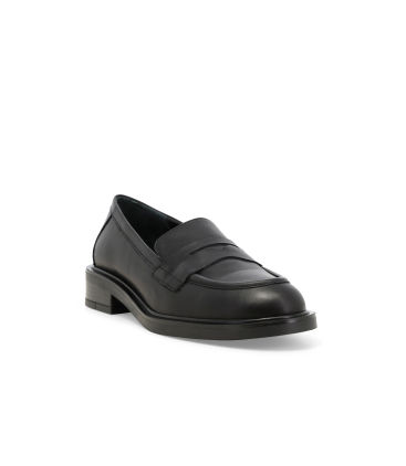 Mocassini donna in pelle nero r45040q