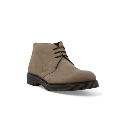 Stivaletto uomo in camoscio beige taope u0550q