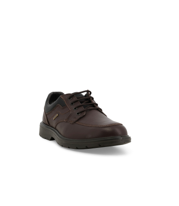 Mocassino uomo derby allacciato in pelle marrone u15477q