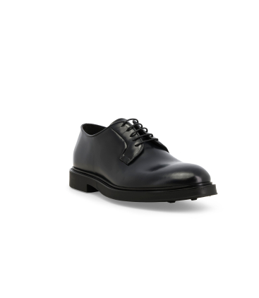 Scarpa uomo allacciata derby in pelle abrasivato blu abyss u24648q