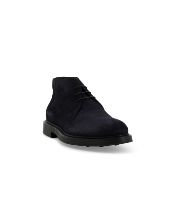 Stivaletto uomo allacciato in camoscio blu notte u24650q