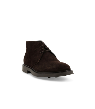 Stivaletto uomo allacciato in camoscio marrone u24650q