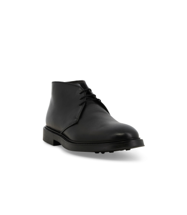 Stivaletto uomo allacciato in pelle nero u24650q