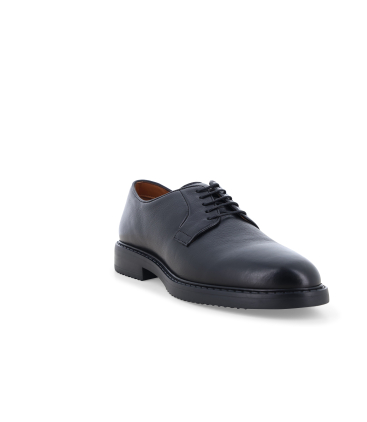 Scarpa stringata derby uomo classico in pelle vitello nero u25010bk