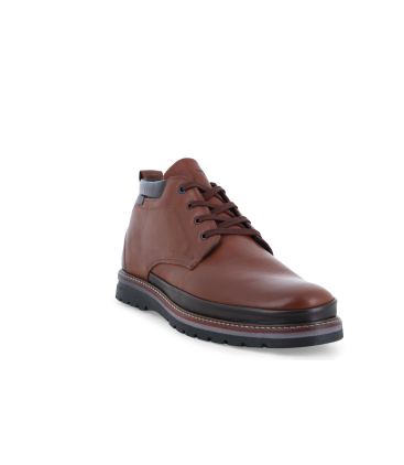 Stivaletto uomo stringato in pelle marrone rossiccio u41152q