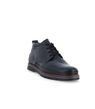 Stivaletto uomo stringato in pelle nero u41152q