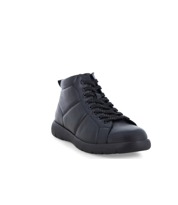 Stivaletto uomo stringato in pelle nero u55443