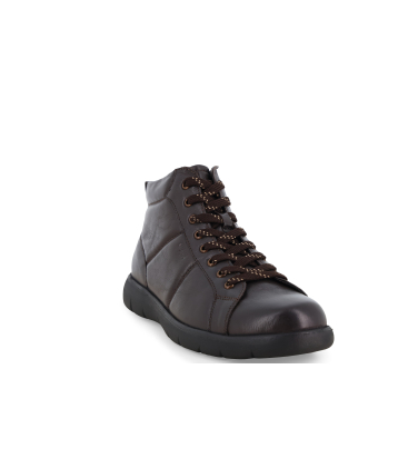 Stivaletto uomo stringato in pelle marrone u55443