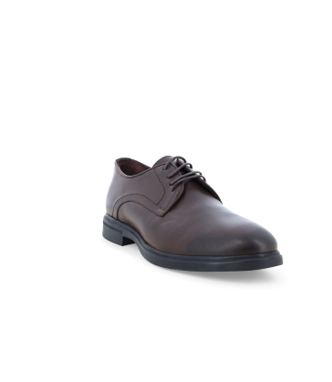 Sneakers allacciata uomo in pelle marrone u55450