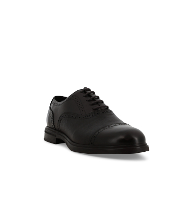 Scarpa classina stringata uomo con puntina in pelle marrone scuro u56049q