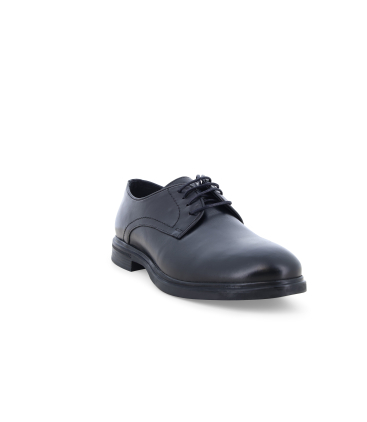 Classina uomo allacciata derby liscia uomo in pelle nero u56183