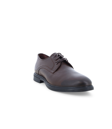 Classina uomo allacciata derby liscia uomo in pelle marrone u56183