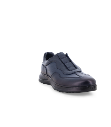 Sneaker Herren klassisch aus Leder Kalbsleder Nachtblau u96002bk