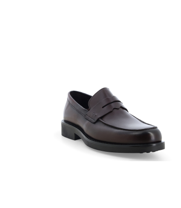 Mocassino uomo classico in pelle di vitello marrone u96003bk