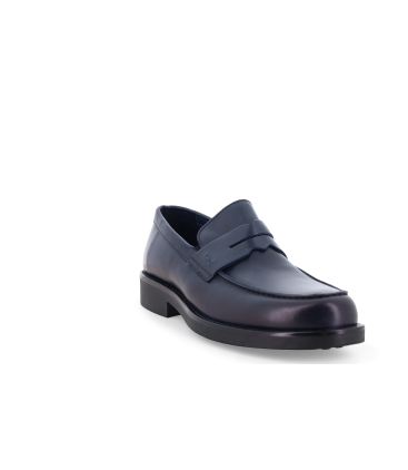 Mocassino uomo classico in pelle di vitello blu abyss u96003bk