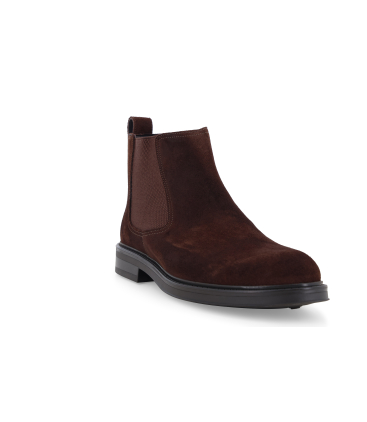 Stivaletto uomo chelsea in camoscio marrone u96005bk